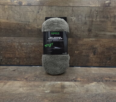 Gecko 2in1 Microvezel Schoonmaak &amp; Vliegen Spons 2cm x 11cm x 5cm