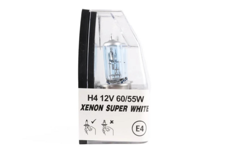 💡 Autolamp H4 12V 60/55W &ndash; Xenon Super White (2-delig) | E4-gecertificeerd