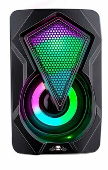 🔊 NO FEAR Speaker &ndash; USB Bedraad 18W | Zwart met RGB-verlichting