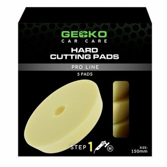 Gecko Polijstpad Hard Geel 150mm 5st ( Voor Steunplaat 125mm )