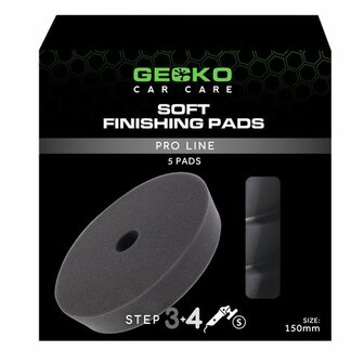 Gecko Polijstpad Zacht Zwart 150mm 5st (Voor Steunplaat 125mm)