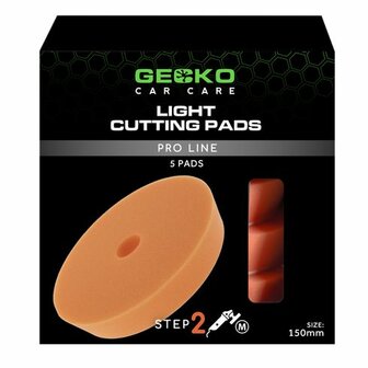 Gecko Polijstpad Medium Oranje 150mm 5st  ( Voor Steunplaat 125mm )