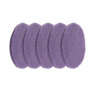 Gecko Foamed Wool Cutting pad 140mm 5st ( Voor Steunplaat 125mm )