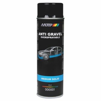 MoTip Underbody Coating Anti Steenslag Spuitbus 500ml Medium Solid Zwart (overspuitbaar)