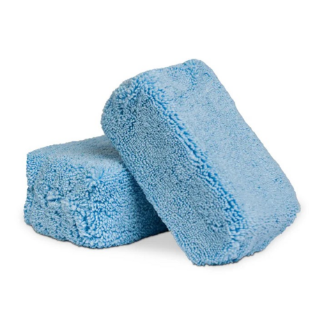 Chemical Guys Premium Grade Microfiber Applicators - Blue 5x3x2.25'' (2 Pack)