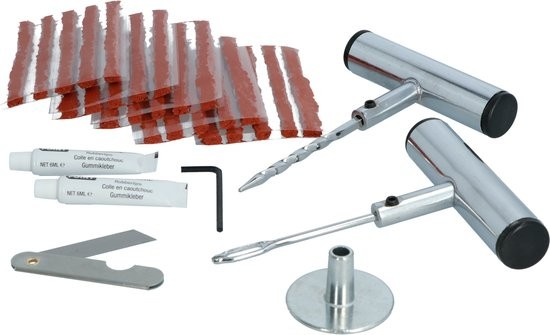 🔧 Carpoint Banden Reparatie Set Professioneel – Met Stalen Handvat in Stevige Koffer