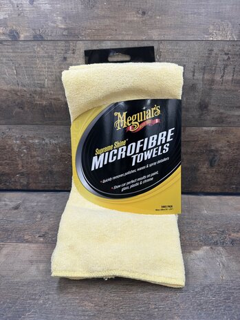 Meguiar's Supreme Shine Microfiber 40x60cm, set à 3 stuks