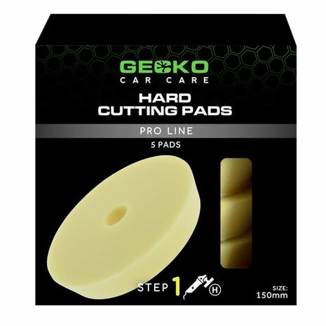 Gecko Polijstpad Hard Geel 150mm 5st ( Voor Steunplaat 125mm )