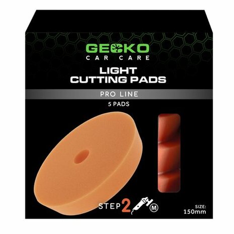 Gecko Polijstpad Medium Oranje 150mm 5st  ( Voor Steunplaat 125mm )