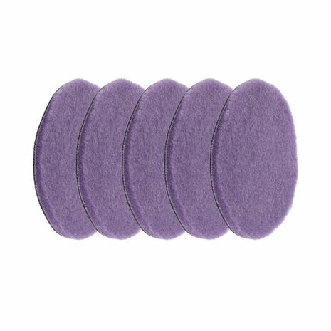 Gecko Foamed Wool Cutting pad 140mm 5st ( Voor Steunplaat 125mm )