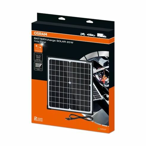 Osram Zonnepaneel Accu onderhoud 12v 20W Osram Zonnepaneel Accu onderhoud 12v 20W