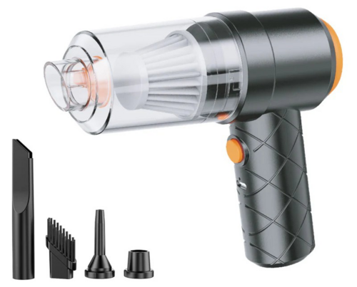 ✨ Benson 2-in-1 Mini Stofzuiger & Compressor – 3600 mAh (Blazen + Zuigen)