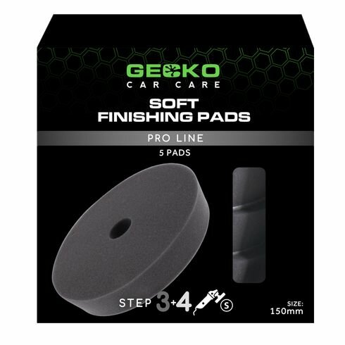 Gecko Polijstpad Zacht Zwart 150mm 5st (Voor Steunplaat 125mm)