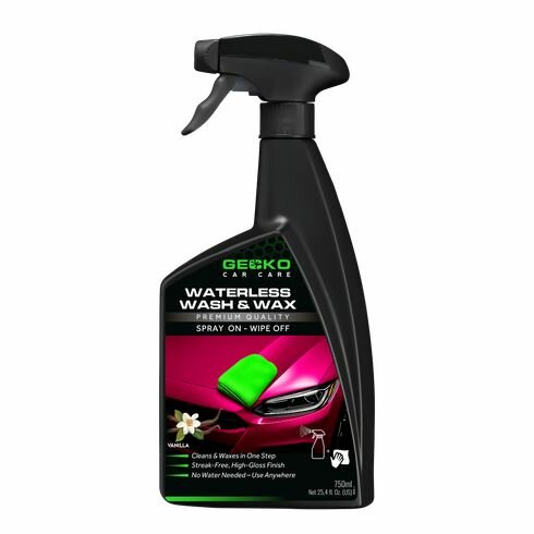 Gecko Waterless Wash & Wax (750ml) – Wassen en waxen zonder een druppel water