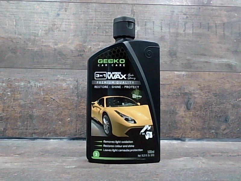 Gecko Polijstmiddel 3 in 1 + Carnauba Fles 500ml