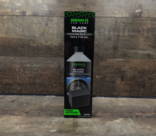 Gecko Black Magic Trim & Bandengel + Applicator Spons 300ml