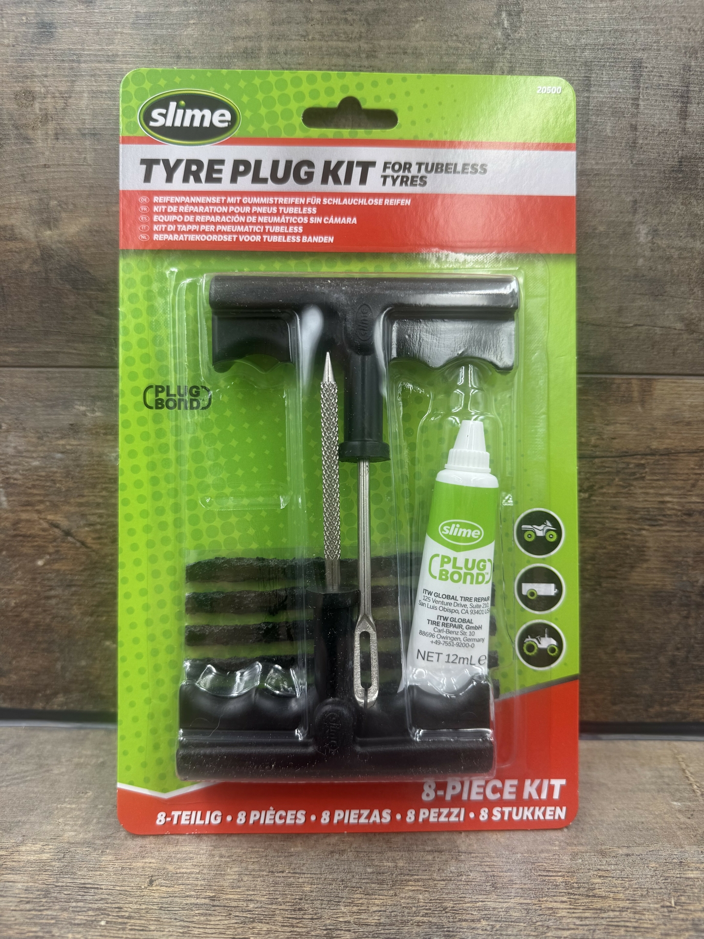 Slime banden reparatie set inc pluggen (Proppen)