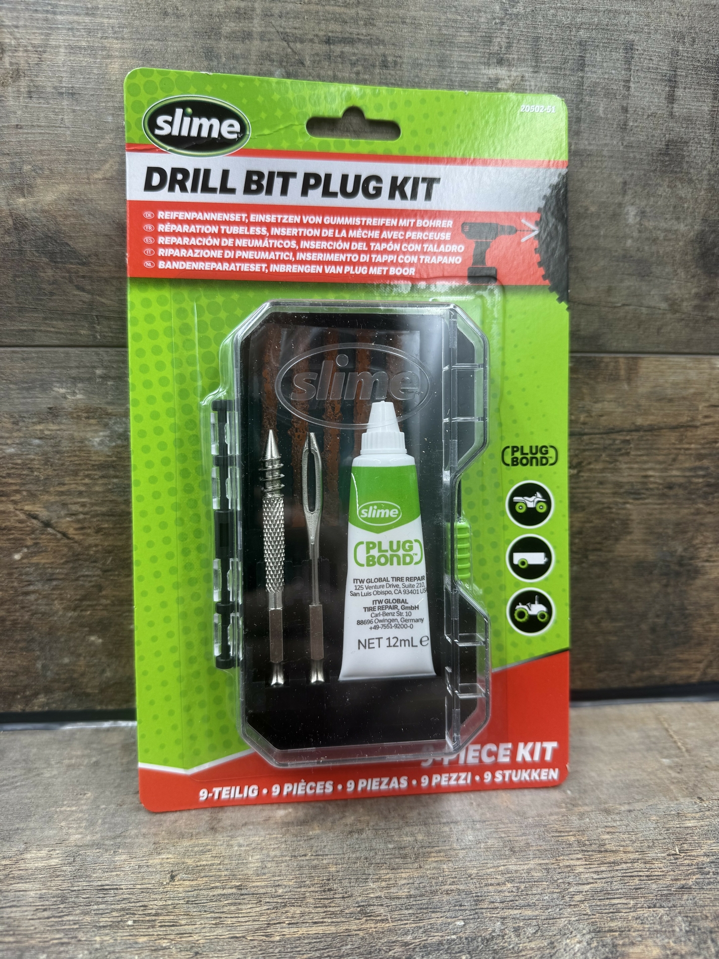 Slime drill bit plug set