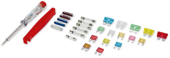 DUNLOP Universele Autozekering Multiset – 12V (incl. spanningszoeker & zekeringuittrekker)