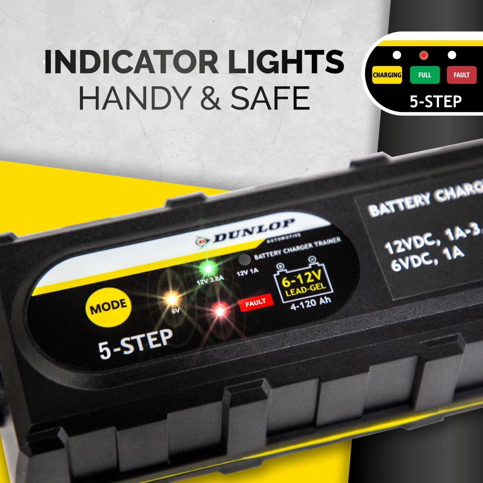 DUNLOP Smart Lader 1A – 12V Autoaccu (druppellader)