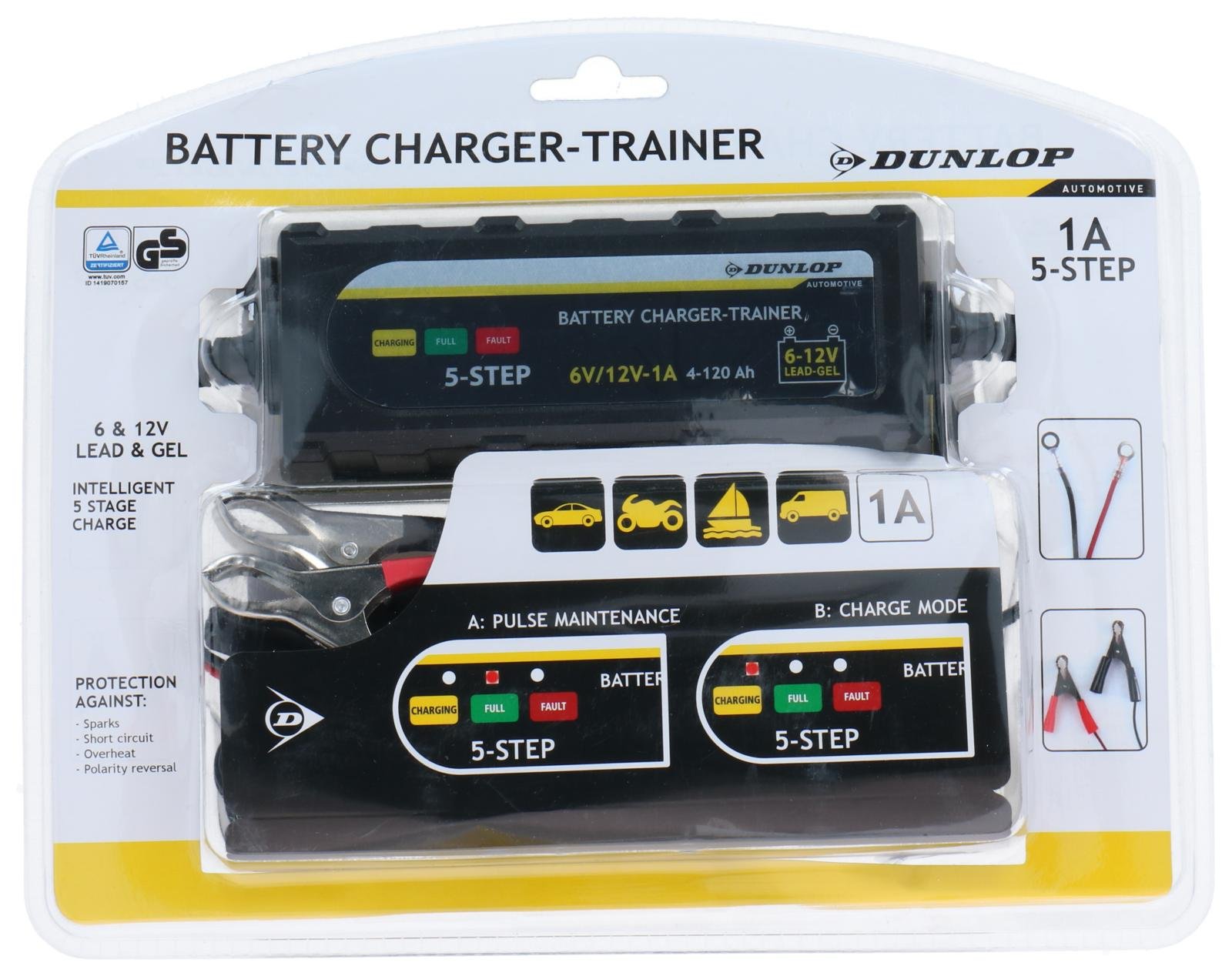 DUNLOP Smart Lader 1A – 12V Autoaccu (druppellader)