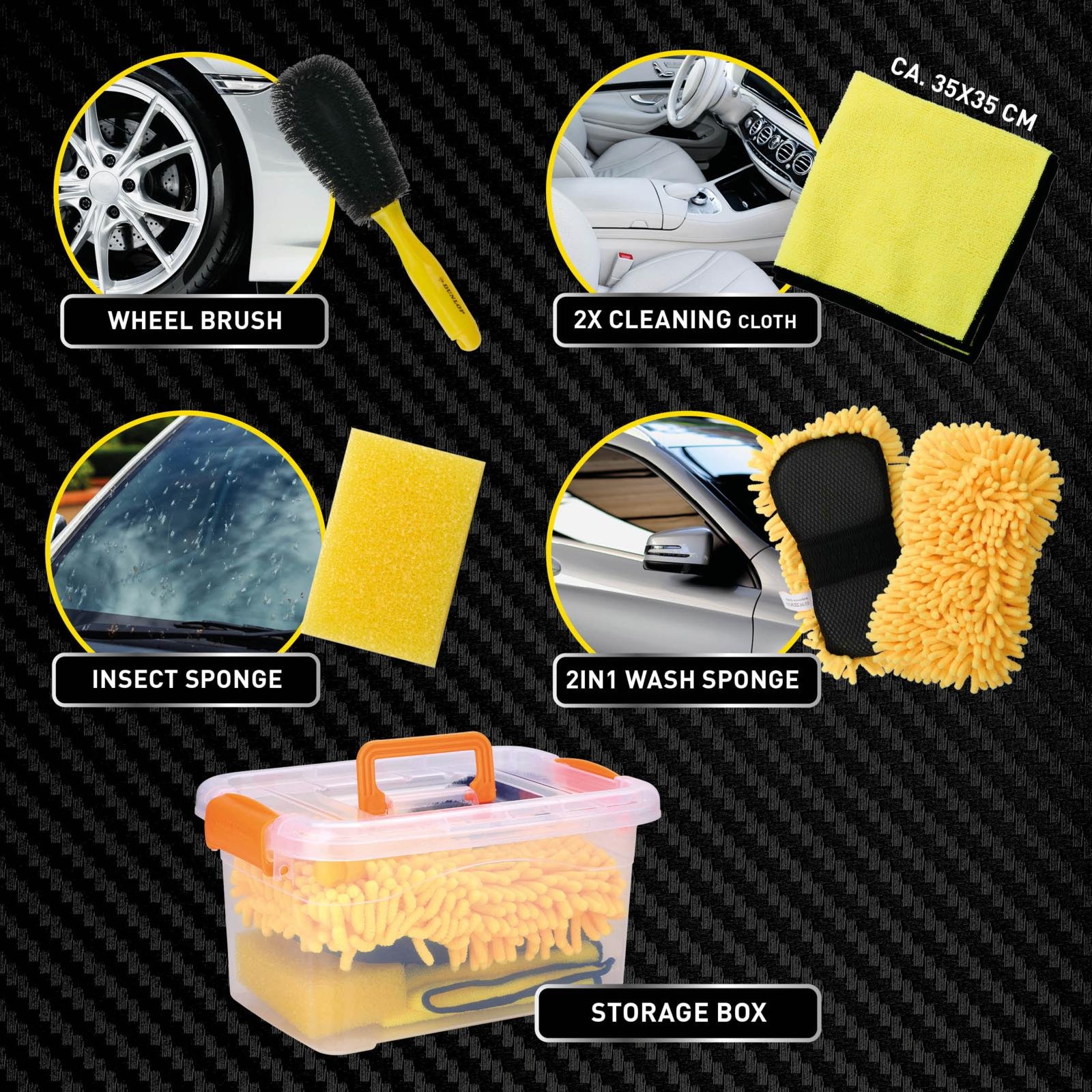 DUNLOP Auto Reinigingsset met Opbergbox